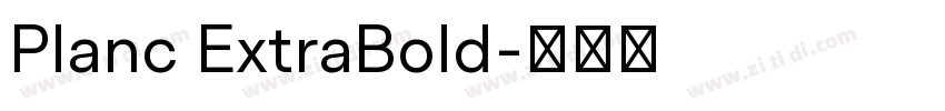 Planc ExtraBold字体转换